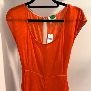 Anthropologie Size 4 Jumpsuit Orange